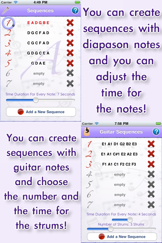 i Diapason Pro / i Guitar Pro - Tune your instrument by ear with a tuning fork or a guitar screenshot 4