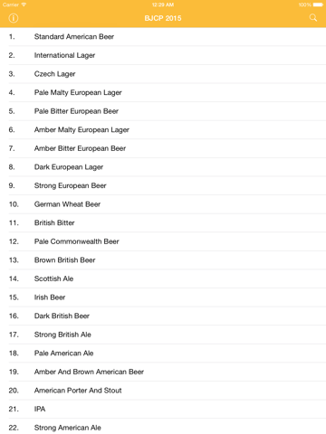 BJCP 2015 iPad screenshot 2 - Food & Drink app