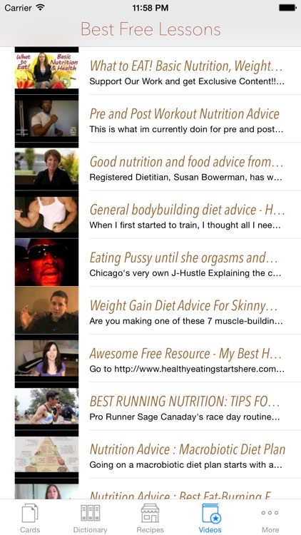 Nutrition Lookup: Facts and Flashcard Dictionary with Free Video Lessons screenshot-3
