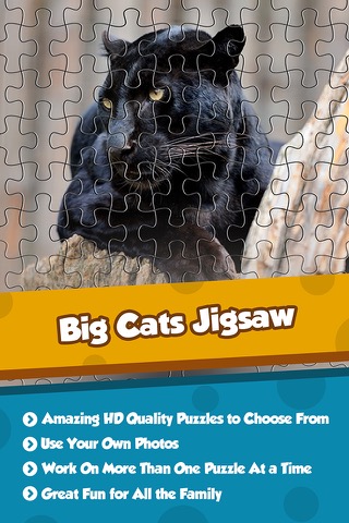 Big Cats Puzzle 4 Kids Endless Jigsaw-Adventureのおすすめ画像1