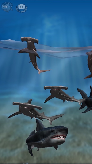 Screenshot #1 pour Shark Fingers! 3D Interactive Aquarium FREE