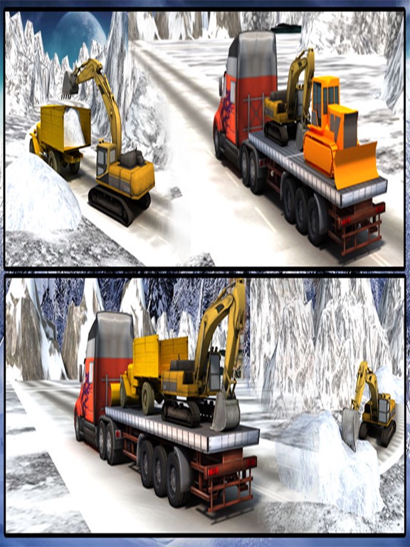 Winter Snow Plow Rescue Excavator Sim iPad screenshot