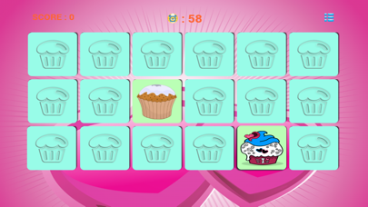 Screenshot #1 pour Cupcake Matching - Match 2 Card Game for boy & girl