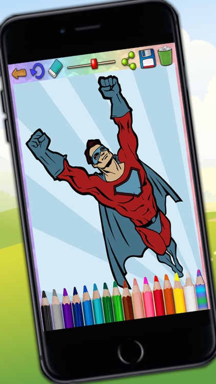 Paint magical superheroes -  Coloring and painting super heroes - Premium