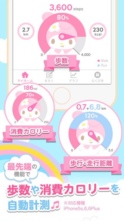 超簡単ダイエット!おでかけマイメロディ -無料の痩せる歩数計アプリ