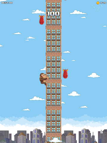 Screenshot #4 pour Super Kong Climb - Endless Pixel Arcade Climbing Game