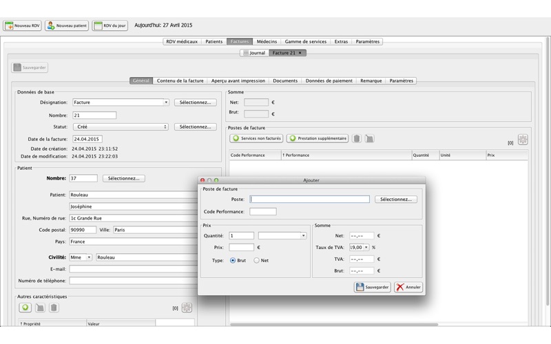 Screenshot #3 pour Gestion des patients