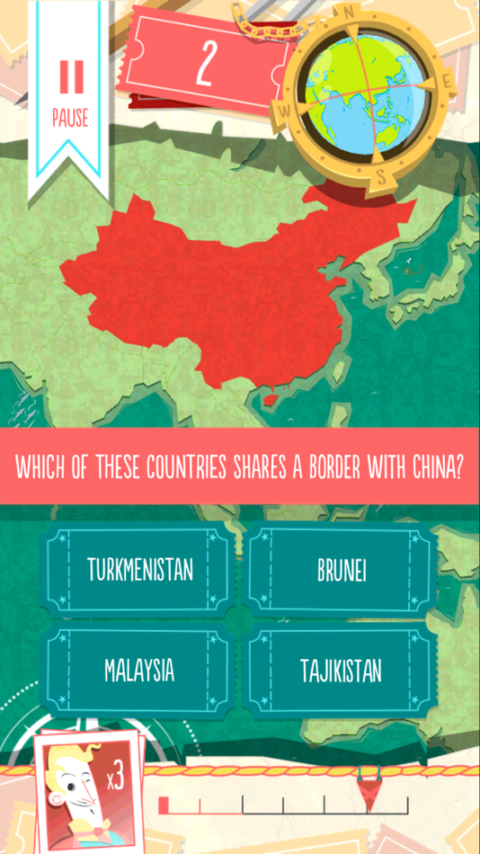 #3. Worldly: Country & Maps Quiz (iOS) Által: Supergonk Ltd.