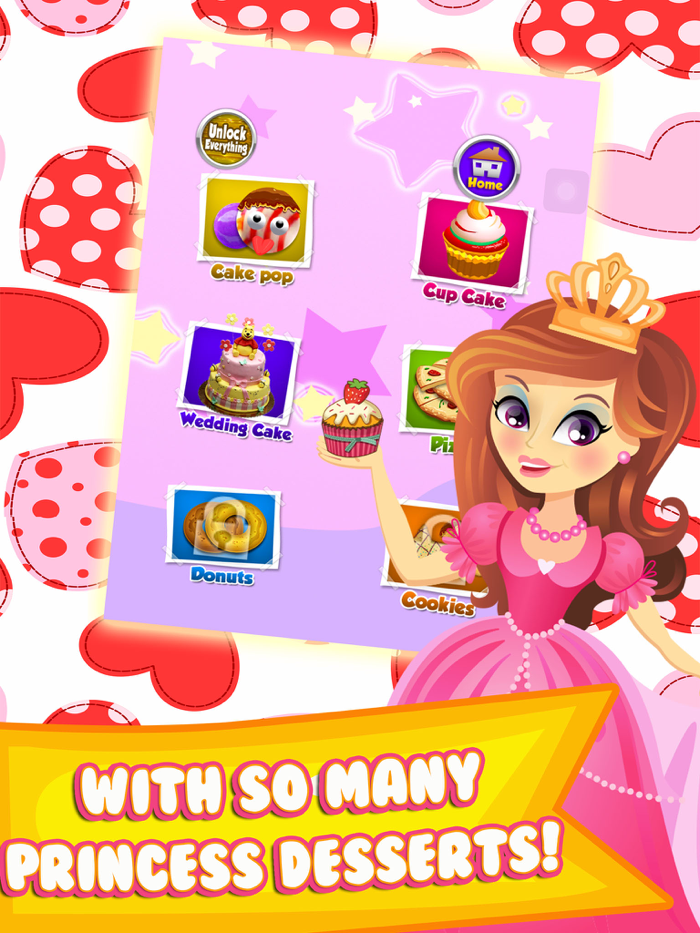 Princess Cake Maker Salon - Make Dessert Food Games for Kids