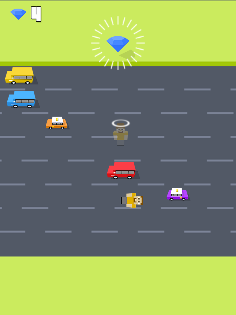 Cross Road Don't Crash 3D - Endless Arcade Hero