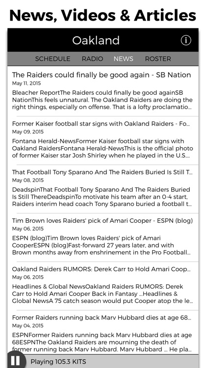 Oakland Football Radio & Live Scores screenshot-4