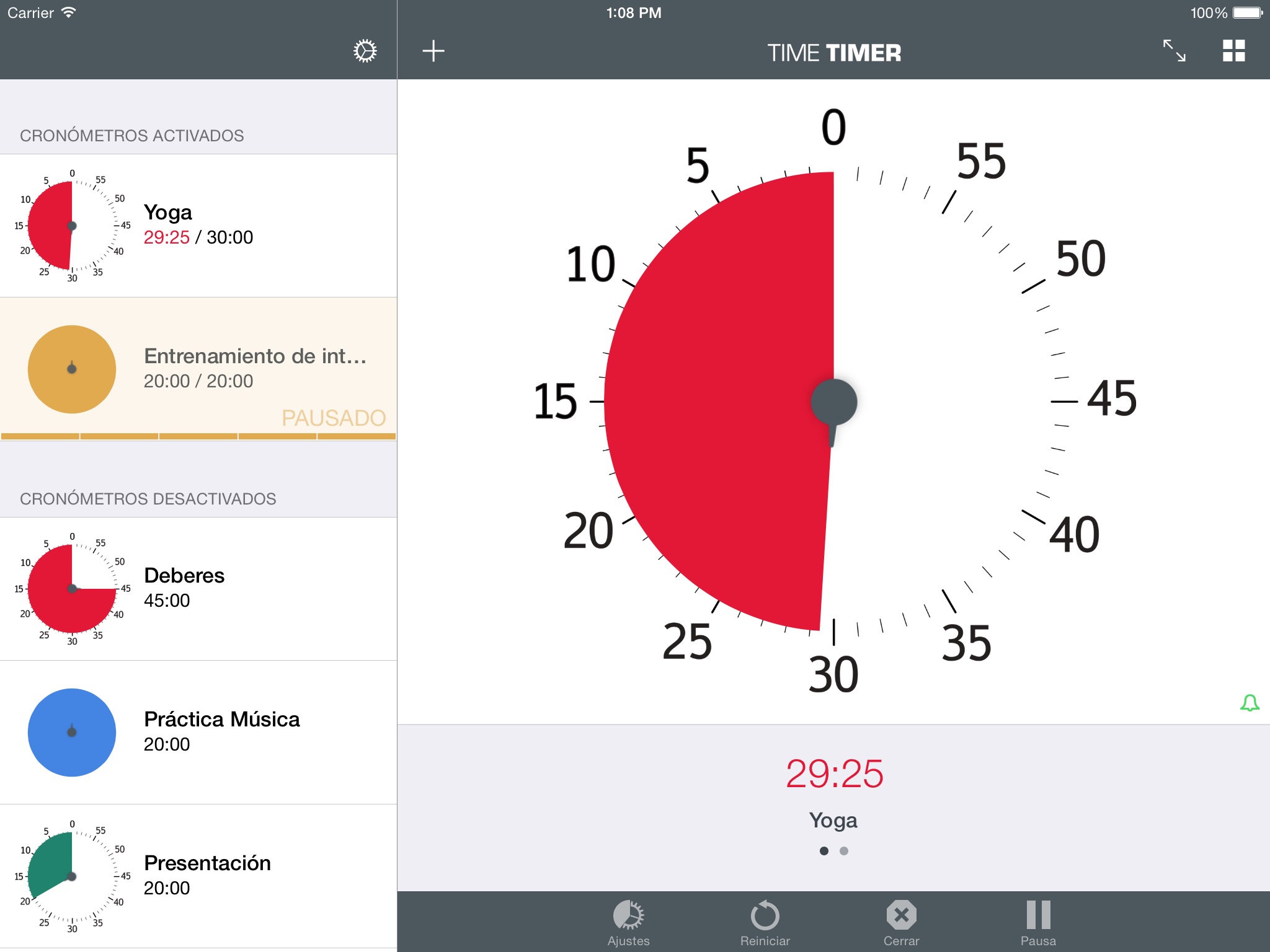 Time Timer: iPad Edition screenshot 2