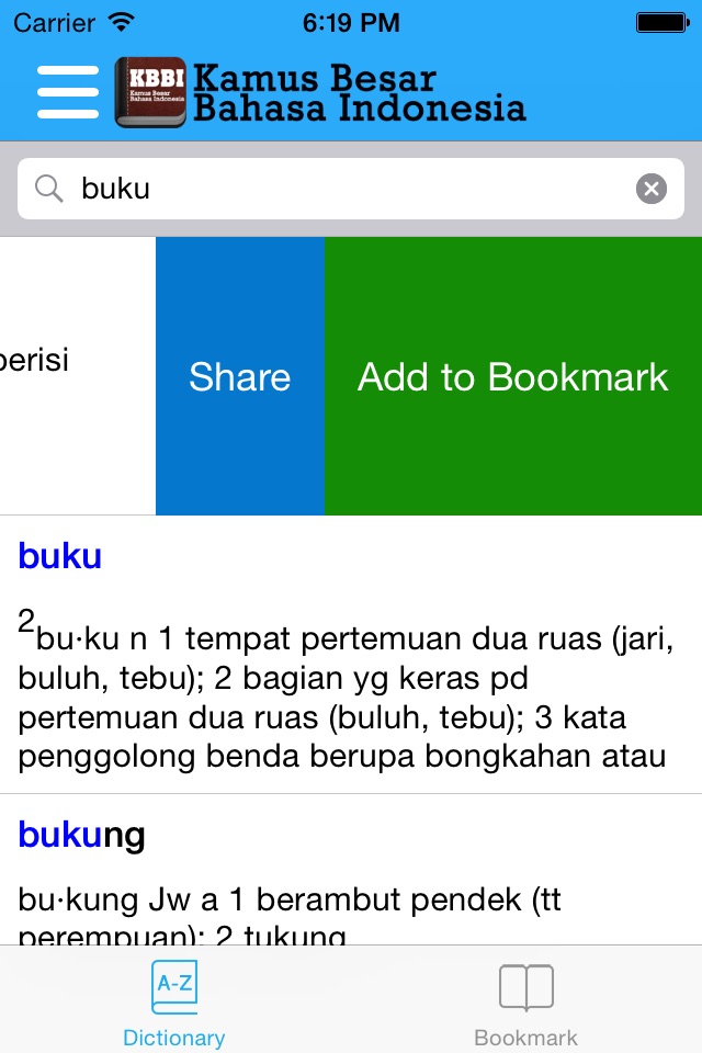 KBBI: Kamus Besar Bahasa Indonesia screenshot 2