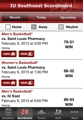 IU Southeast Athletics screenshot 4