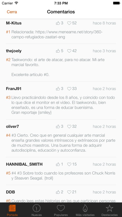 Menéame noticias screenshot-3