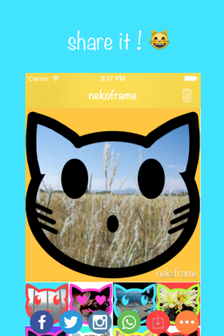 nekoframe - share cute framed pics to instagram and facebook screenshot 3