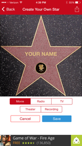 Hollywood Walk of Fame - Stars Map and Star Creator screenshot