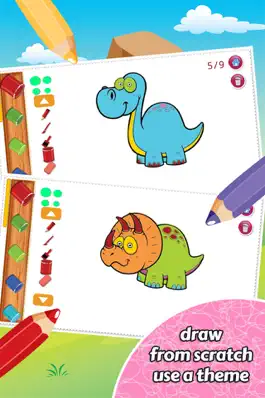 Game screenshot Dino Coloring Book Drawing for Kid Games apk