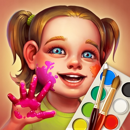 Brush and Smudge - coloring book icon