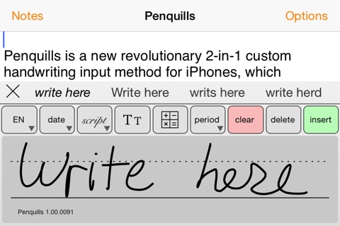 Penquills | Handwriting keyboard screenshot 3