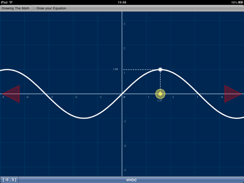 Скриншот из MathDraw: Draw, Chart, Plot, Graph, Calc Math Equations. Linear, Quadratic and Trigonometry. Bhaskara Formula. Perfect for College and University.