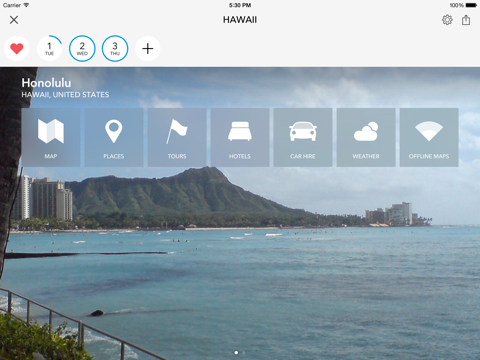 Screenshot #4 pour Hawaï - Carte hors ligne et guide de la ville Tripomatic