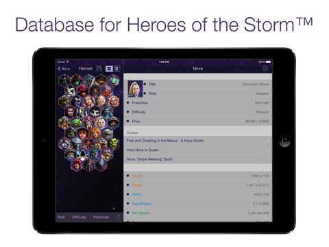 Screenshot #4 pour Database for Heroes of the Storm™ (Builds, Guides, Abilities, Talents, Videos, Maps, Tips)