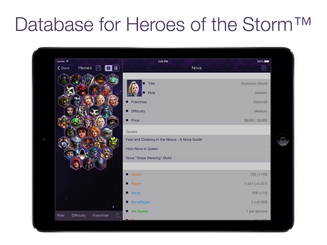 Database for Heroes of the Storm™ (Builds, Guides, Abilities