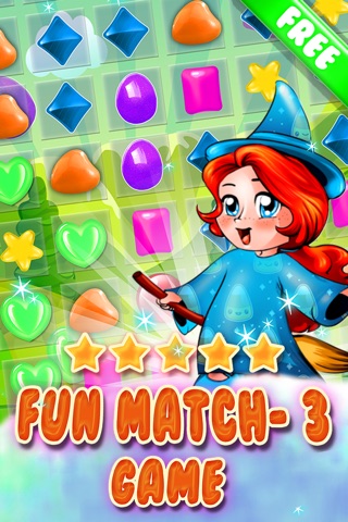 Candy Witch Match-3 - be an alien pop hero to feed hungry babies monsters screenshot 2