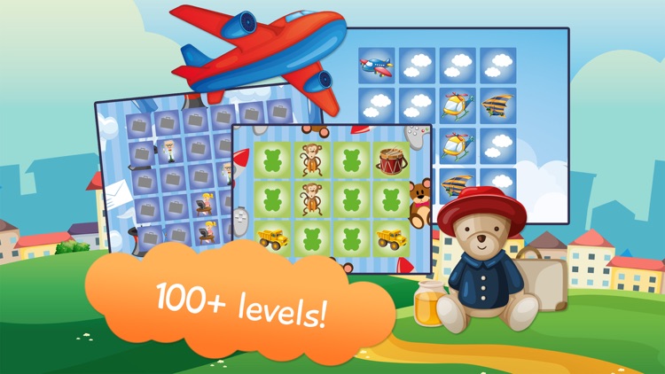 Kids Memory Game Planes screenshot-0