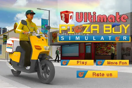 3D симулятор конечной пиццы - с ума мотоцикл всадника и парковка