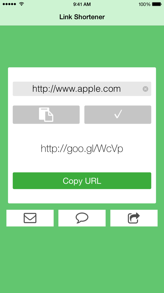 #1. Link Shortener - Shorten URLs With goo.gl (iOS) By: ContaXter, Inc.