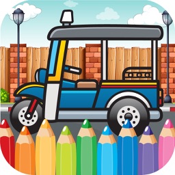 Voiture Peinture Colorante Jeu Dessin - pour bébé enfant doodle image
