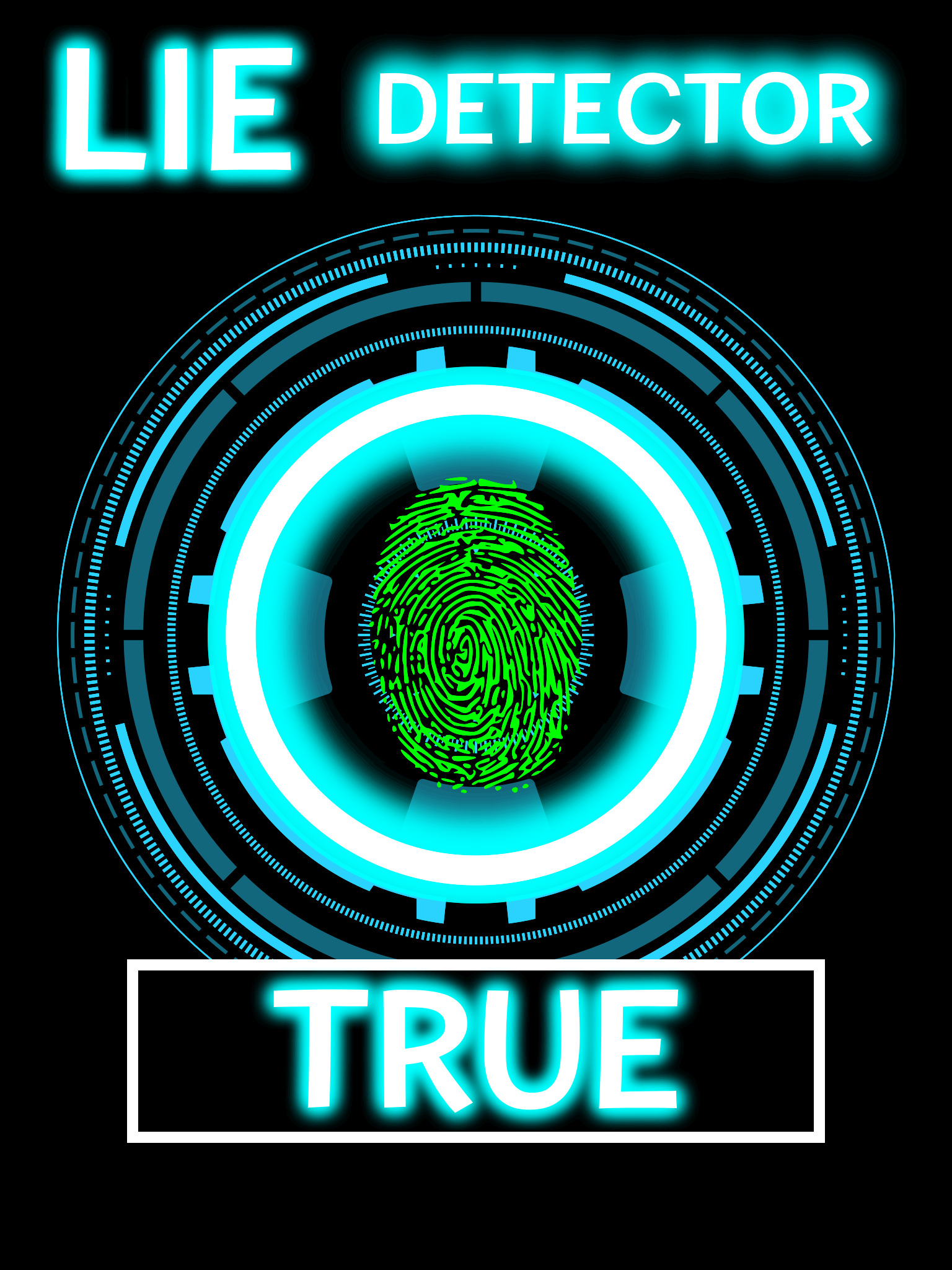 Lie Detector Fingerprint Test Truth or Lying Touch Scanner HD +