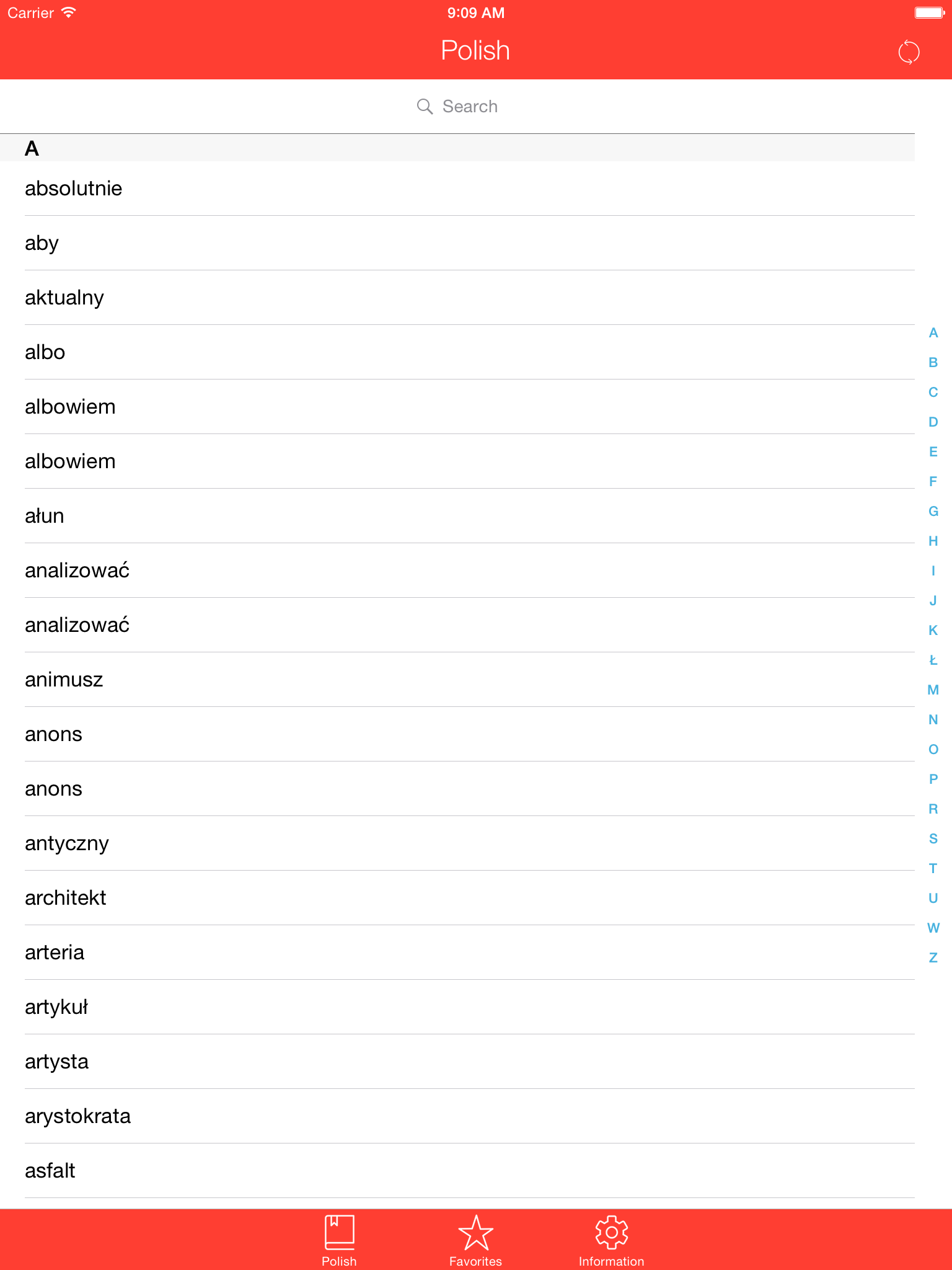 Polish-Uzbek Free Dictionary