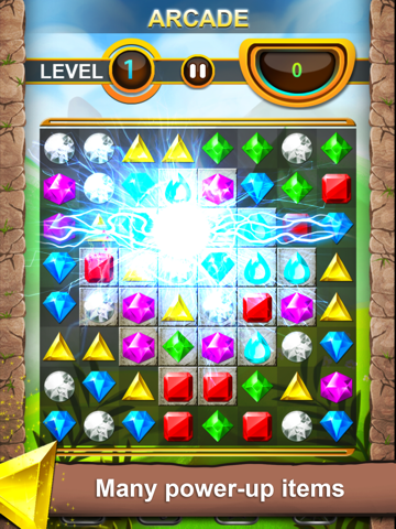 Jewels Quest - Classic Match-3 Puzzle Game iPad screenshot