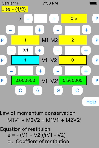 Collision Calculator Lite screenshot 4