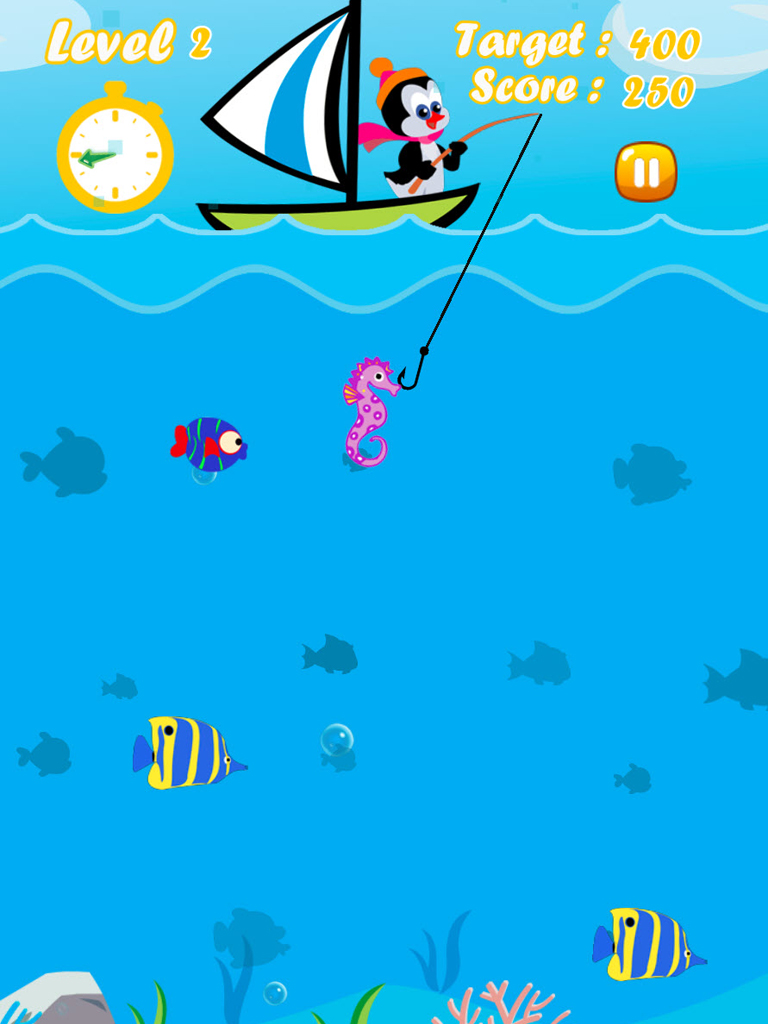 Penguin Fishing On Boat Free Game - Hook Of Fisher Evolution
