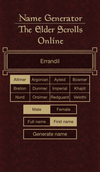 Name Generator for The Elder Scrolls Onlineのおすすめ画像3