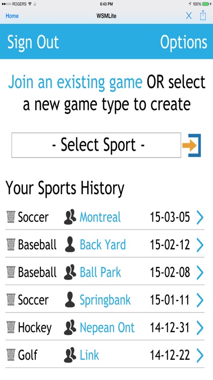 Web Sports Manager Lite