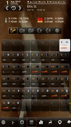 Solunar Calendar - Best Hunting Times and Feeding iPhone image 2