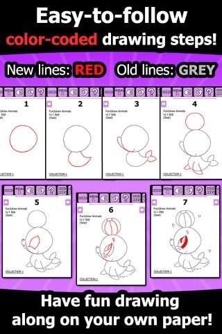 Fun2draw™ Animals Lv1 - Learn to Draw Art for Kids - Cute Cartoon Easy Animals & Pets screenshot 2