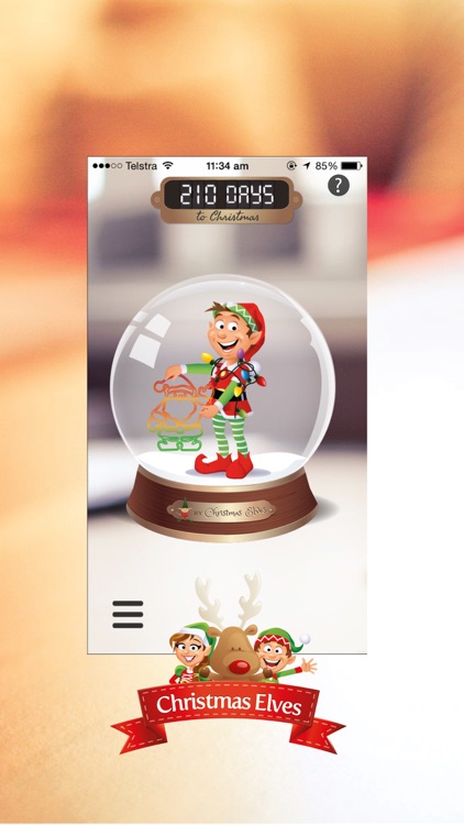 Sleeps to Christmas - A Christmas Elves Days to Christmas Countdown SnowGlobe App
