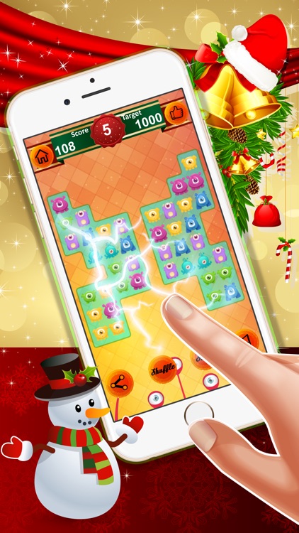 One Eye Monster Crush : - A Crazy fun matching 3 game for the Christmas season.