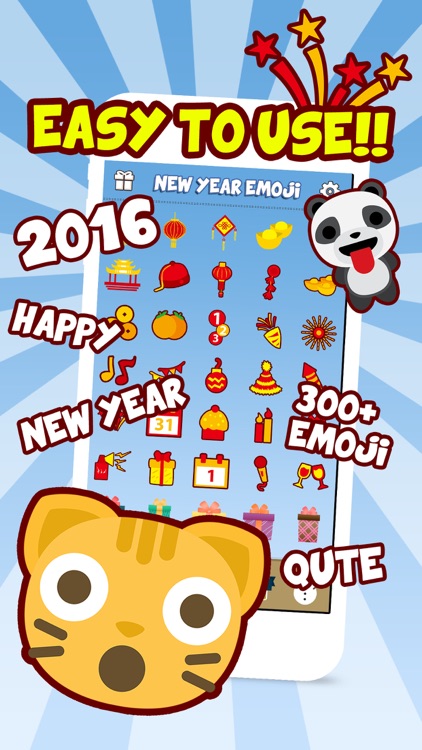 New Year Emoji - Holiday Emoticon Stickers & Emojis Icons for Message Greeting