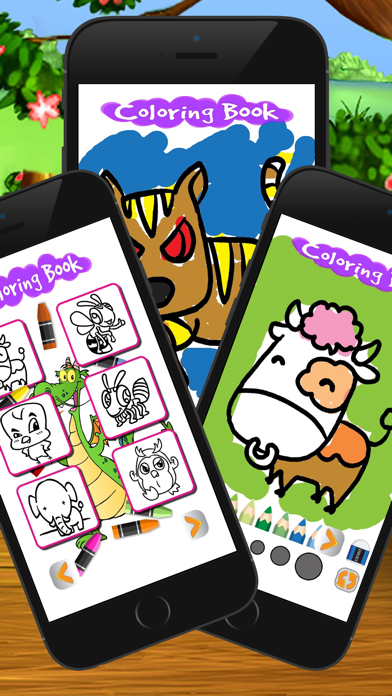 Screenshot #1 pour Cartoon art page de coloriage jeu pour enfant-chiens,chats,bébés,dragons,voitures,mandalas,animaux,avions,Nature,gens,voitures,dinosaures,fées,contes,hiver,été