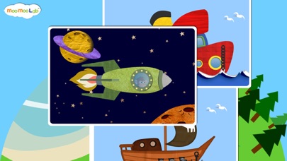 Screenshot #2 pour Avion, Fusée et Bateau pour Enfant -Activités, Puzzles, Dessin et Jeux Interactifs Avec Moo Moo Lab