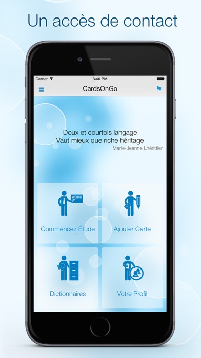 Screenshot #2 pour Cards On The Go: mots app de mémorisation d'une langue étrangère