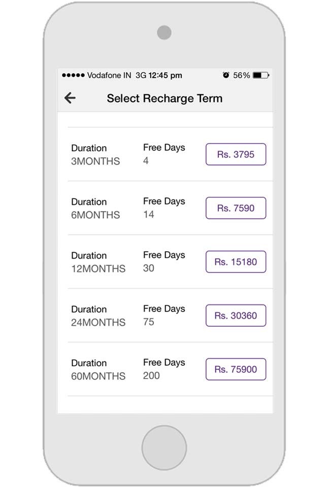 Videocon d2h Recharge screenshot 4