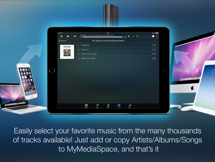 MyAudioStream HD Pro UPnP audio player and streamer for iPad